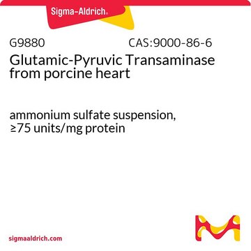 Glutamic-Pyruvic Transaminase from porcine heart ammonium sulfate suspension, &#8805;75&#160;units/mg protein