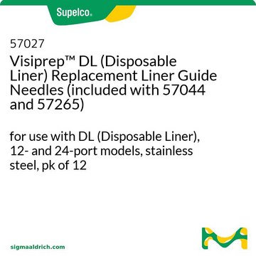 Visiprep&#8482; DL (Disposable Liner) Replacement Liner Guide Needles (included with 57044 and 57265) for use with DL (Disposable Liner), 12- and 24-port models, stainless steel, pk of 12