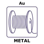 Gold wire, 0.025&#160;mm diameter, length 1 m, purity 99.99+%