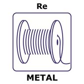 Rhenium wire reel, 2m, diameter 0.125mm, annealed, 99.97%
