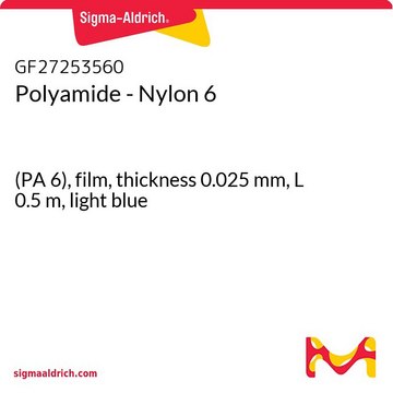 Polyamide - Nylon 6 (PA 6), film, thickness 0.025&#160;mm, L 0.5&#160;m, light blue