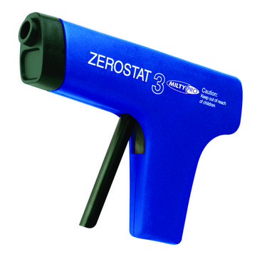 Zerostat anti-static instrument keeps film, glass, and plasticware dust and lint-free