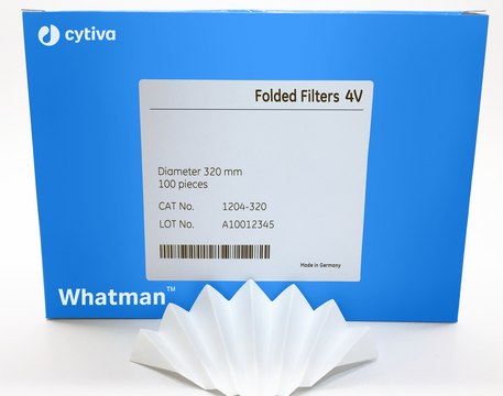 Whatman&#174; Prepleated Qualitative Filter Paper, Grade 4V circles, diam. 18.5&#160;mm, pack of 100