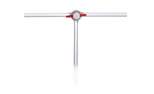Pyrex&#174; Stopcocks, plain arms T-Key bore, PTFE key, bore 2.5&#160;mm , key