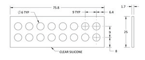 Grace Bio-Labs silicone gasket for ProPlate&#174; microarray system fits 16 wells, diam. 6&#160;mm