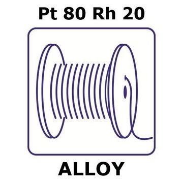 Platinum/Rhodium wire, Pt80%/Rh20%, length 0.05 m, 1.0&#160;mm diameter