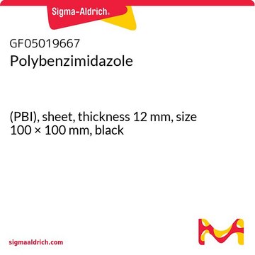 Polybenzimidazole (PBI), sheet, thickness 12&#160;mm, size 100 × 100&#160;mm, black