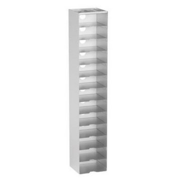 Eppendorf&#174; Chest Freezer Rack Holds 13 x 53 mm/ 2 in boxes, (1 x 13) configuration, aluminum, side access