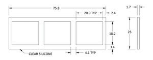 Grace Bio-Labs silicone gasket for ProPlate&#174; microarray system fits 3 wells, size 18&#160;mm × 20&#160;mm