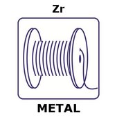 Zirconium wire reel, 5m, diameter 0.5mm, as drawn, 99.2%
