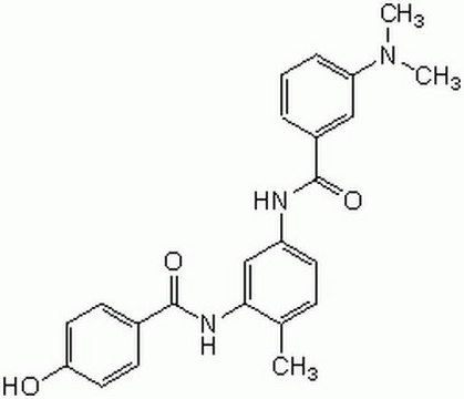 ZM 336372 A potent, cell-permeable, reversible, ATP-competitive and specific inhibitor of the protein kinase c-Raf (IC&#8325;&#8320; = 70 nM).