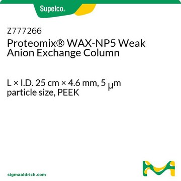 Proteomix&#174; WAX-NP5 Weak Anion Exchange Column L × I.D. 25&#160;cm × 4.6&#160;mm, 5&#160;&#956;m particle size, PEEK