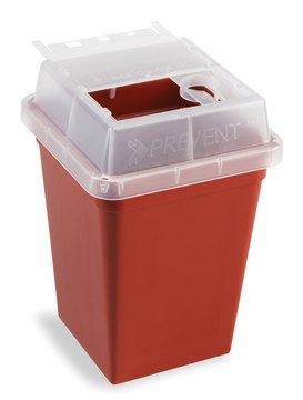 Sharps container 1&#160;lb, red polypropylene