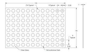 Grace Bio-Labs ONCYTE&#174; NOVA&#8482; nitrocellulose film slides 96 round pads, 6 mm diam.glass substrate