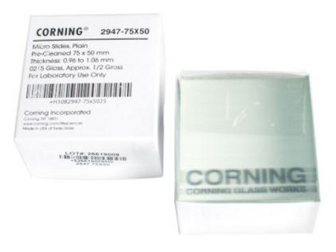 Corning&#174; microscope slides, plain L × W 75&#160;mm × 50&#160;mm