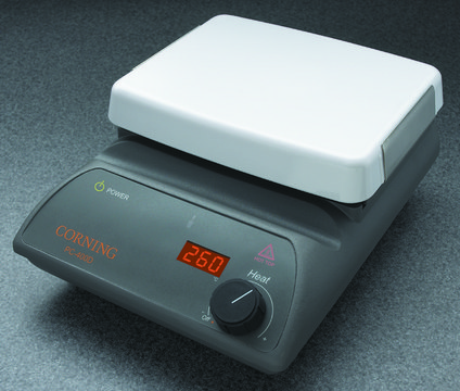 Corning&#174; hotplate with digital display AC/DC input 230 V AC (CEE7-7 plug), plate L × W 10&#160;in. × 10&#160;in.