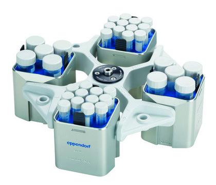 Rotor for Eppendorf&#174; 5804/5804R &amp; 5810/5810R Centrifuges A-4-81, for 5810/5810R, aerosol-tight, with 4&nbsp;×&nbsp;500&nbsp;mL rectangular buckets