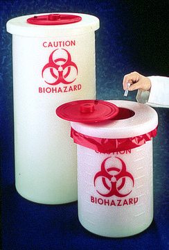 Biohazard waste container volume 5.5&#160;L, polypropylene, pack of 1&#160;ea