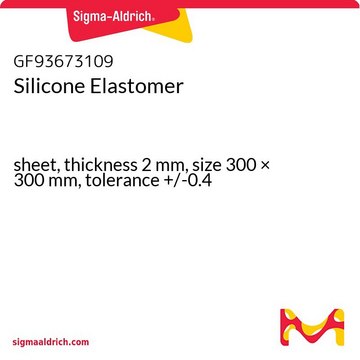 Silicone Elastomer sheet, thickness 2&#160;mm, size 300 × 300&#160;mm, tolerance +/-0.4