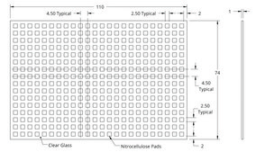 Grace Bio-Labs ONCYTE&#174; SuperNOVA&#8482; nitrocellulose film slides 384-2.5 mm x 2.5 mm square pads, for SBS compliant microtiter plate/glass substrate