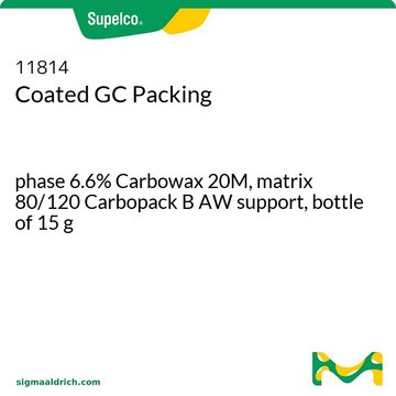 Coated GC Packing phase 6.6% Carbowax 20M, matrix 80/120 Carbopack B AW support, bottle of 15&#160;g