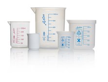 Azlon Straight-sided Beakers graduated, polypropylene, capacity 25&#160;mL