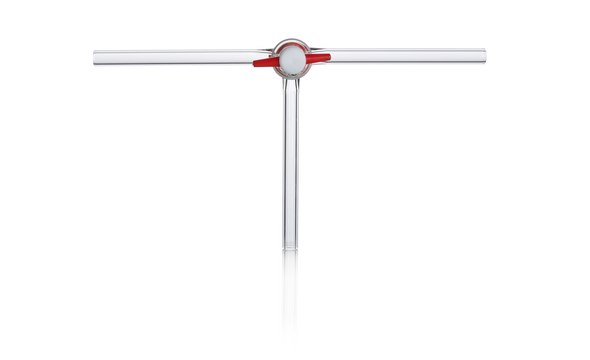 Pyrex&#174; Stopcocks, plain arms T-Key bore, PTFE key, bore 2.5&#160;mm , key