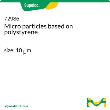 Micro particles based on polystyrene size: 10 &#956;m