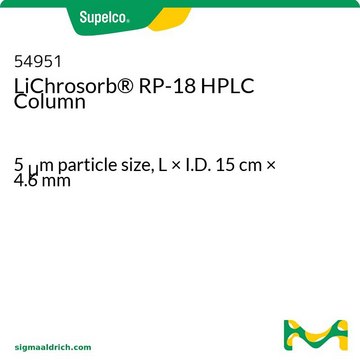 LiChrosorb&#174; RP-18 HPLC Column 5&#160;&#956;m particle size, L × I.D. 15&#160;cm × 4.6&#160;mm