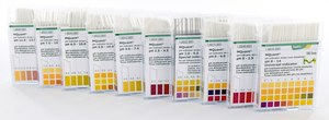 pH-indicator strips pH 11.0 - 13.0 non-bleeding, colorimetric, pH range 11.0-13.0, MQuant&#174;