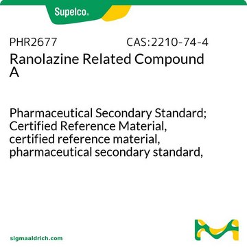 Ranolazine Related Compound A Pharmaceutical Secondary Standard; Certified Reference Material, certified reference material, pharmaceutical secondary standard, pkg of 100&#160;mg