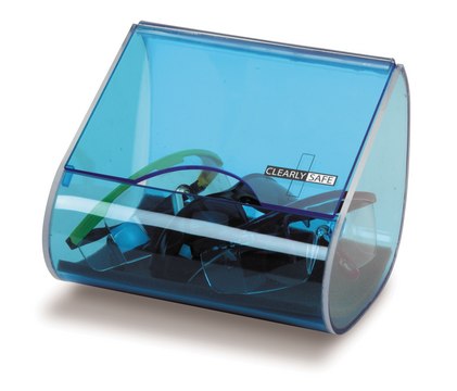 Clearly Safe&#174; glasses desktop dispenser