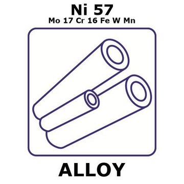 Hastelloy&#174; C276 - heat resisting alloy, Ni57Mo17Cr16FeWMn 500mm tube, 9.5mm outside diameter, 0.9mm wall thickness, 7.7mm inside diameter