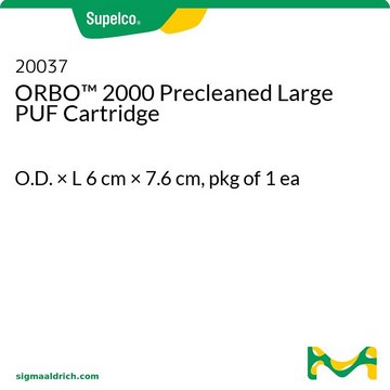 ORBO&#8482; 2000 Precleaned Large PUF Cartridge O.D. × L 6&#160;cm × 7.6&#160;cm, pkg of 1&#160;ea