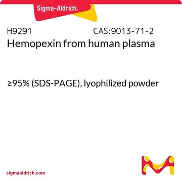 Hemopexin from human plasma &#8805;95% (SDS-PAGE), lyophilized powder