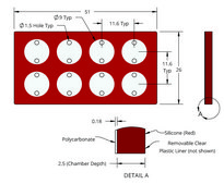 Grace Bio-Labs CoverWell&#8482; perfusion chambers 8 chambers, port diam. 1.5&#160;mm, chamber diam. × thickness 9&#160;mm × 2.5&#160;mm