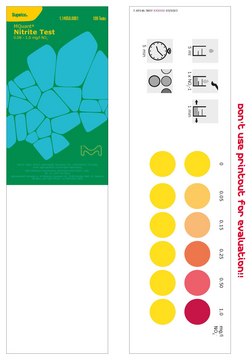 Nitrite Test in freshwater and seawater colorimetric, 0.05-1.0&#160;mg/L (NO2-), for use with MCOLORTEST&#174;