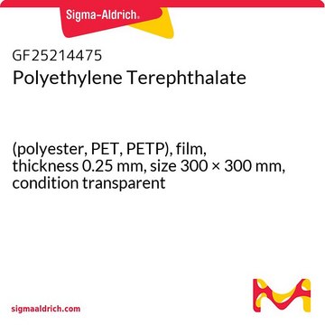 Polyethylene Terephthalate (polyester, PET, PETP), film, thickness 0.25&#160;mm, size 300 × 300&#160;mm, condition transparent