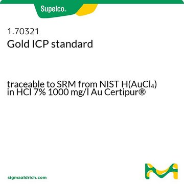 Gold ICP standard traceable to SRM from NIST H(AuCl&#8324;) in HCl 7% 1000 mg/l Au Certipur&#174;