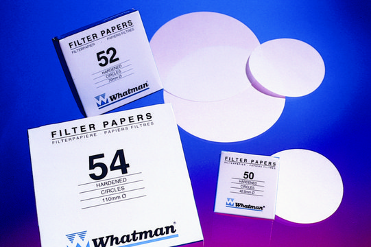 Whatman&#174; quantitative filter paper, hardened low-ash, Grade 54 sheets, L × W 460&#160;mm × 570&#160;mm, pack of 100