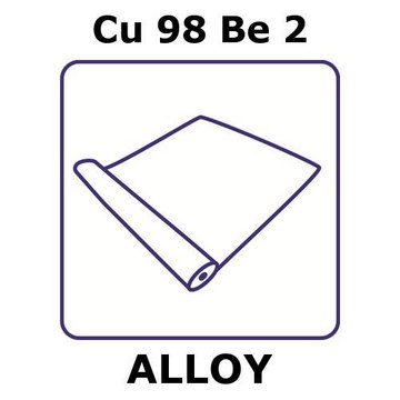 Copper-beryllium alloy, Cu98Be2 foil, 0.5m coil, 0.0065mm thickness, as rolled