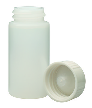 WHEATON&#174; liquid scintillation vial with seperate PE cone lined urea cap transparent high-density polyethylene bottle, capacity (20&#160;mL), screw cap, case of 1,000&#160;ea Bulk packed vials with screw caps in separate bag