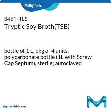 Tryptic Soy Broth Ready-to-use Bottles Tween&#174; 4&#160;%, Lecithin 0.5&#160;%, bottle capacity 1000&#160;mL, bottle filling volume 1000&#160;mL, closure type, white screw cap with septum, box of 4&#160;bottles