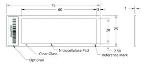 Grace Bio-Labs ONCYTE&#174; SuperNOVA&#8482; nitrocellulose film slides 1-20 mm x 60 mm NC pad per slide, plain glass