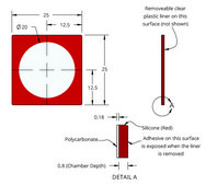 Grace Bio-Labs CoverWell&#8482; imaging chambers one side adhesive, diam. × thickness 20&#160;mm × 0.8&#160;mm