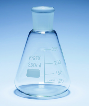 Pyrex&#174; Erlenmeyer flask, graduated, ground socket joint: 24/29, capacity 250&#160;mL