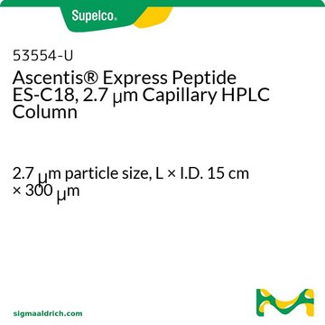 Ascentis&#174; Express Peptide ES-C18, 2.7 &#956;m Capillary HPLC Column 2.7&#160;&#956;m particle size, L × I.D. 15&#160;cm × 300&#160;&#956;m