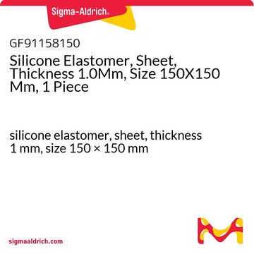 Silicone Elastomer, Sheet, Thickness 1.0Mm, Size 150X150 Mm, 1 Piece silicone elastomer, sheet, thickness 1&#160;mm, size 150 × 150&#160;mm