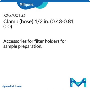 Clamp (hose) 1/2 in. (0.43-0.81 0.0) Accessories for filter holders for sample preparation.