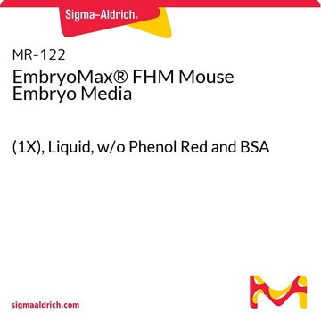 EmbryoMax&#174; FHM Mouse Embryo Media (1X), Liquid, w/o Phenol Red and BSA